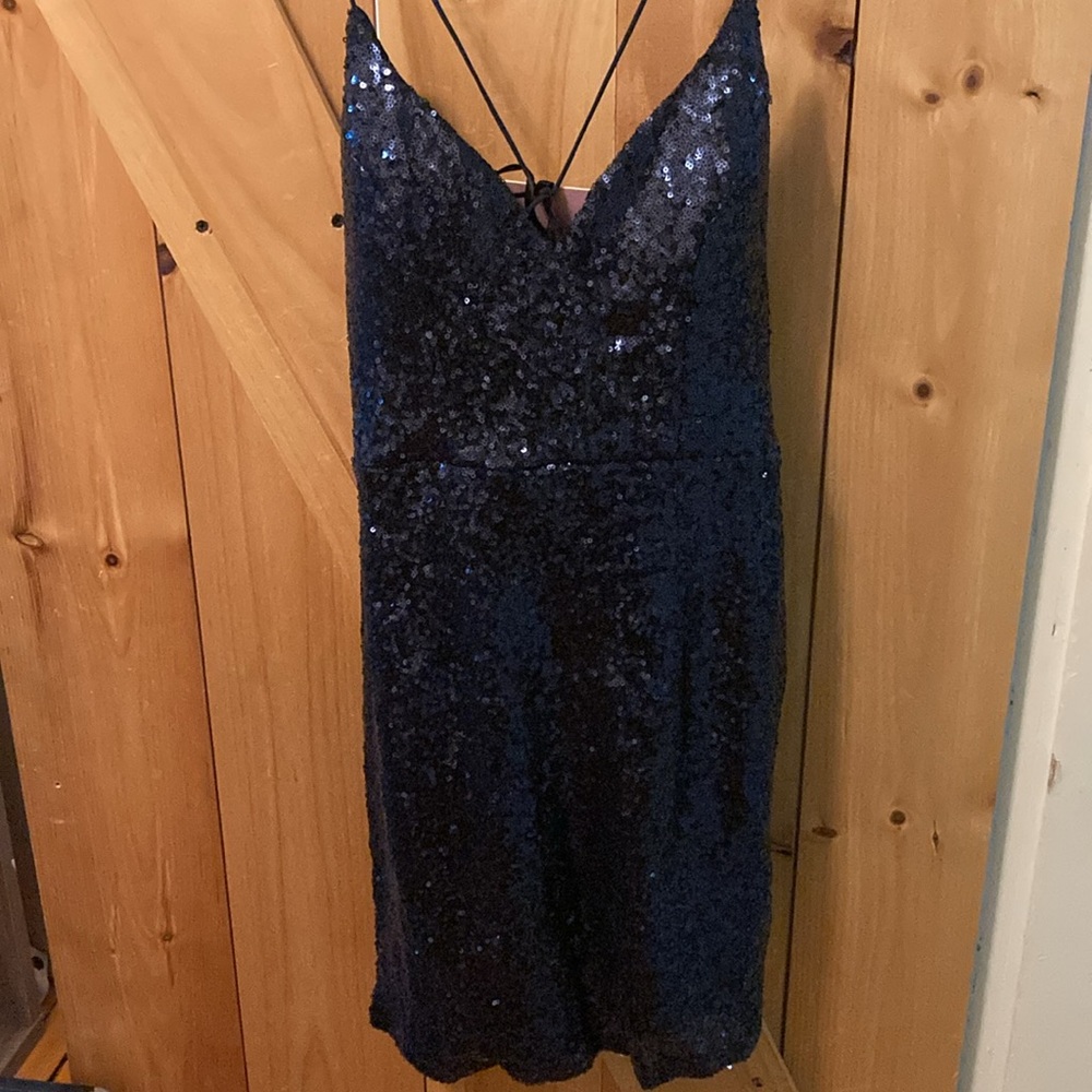 NWT Hello Molly Navy Blue Sequin Dress ~ offers welcome!